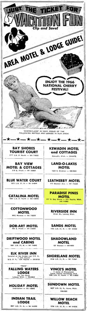 Paradise Pines - July 1966 Ad